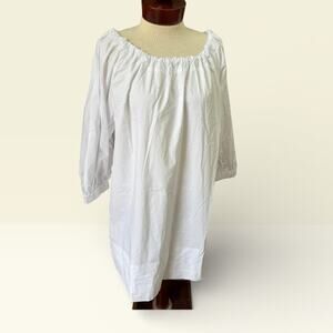 English Factory White Dress Tie Back Lightweight Womens Medium